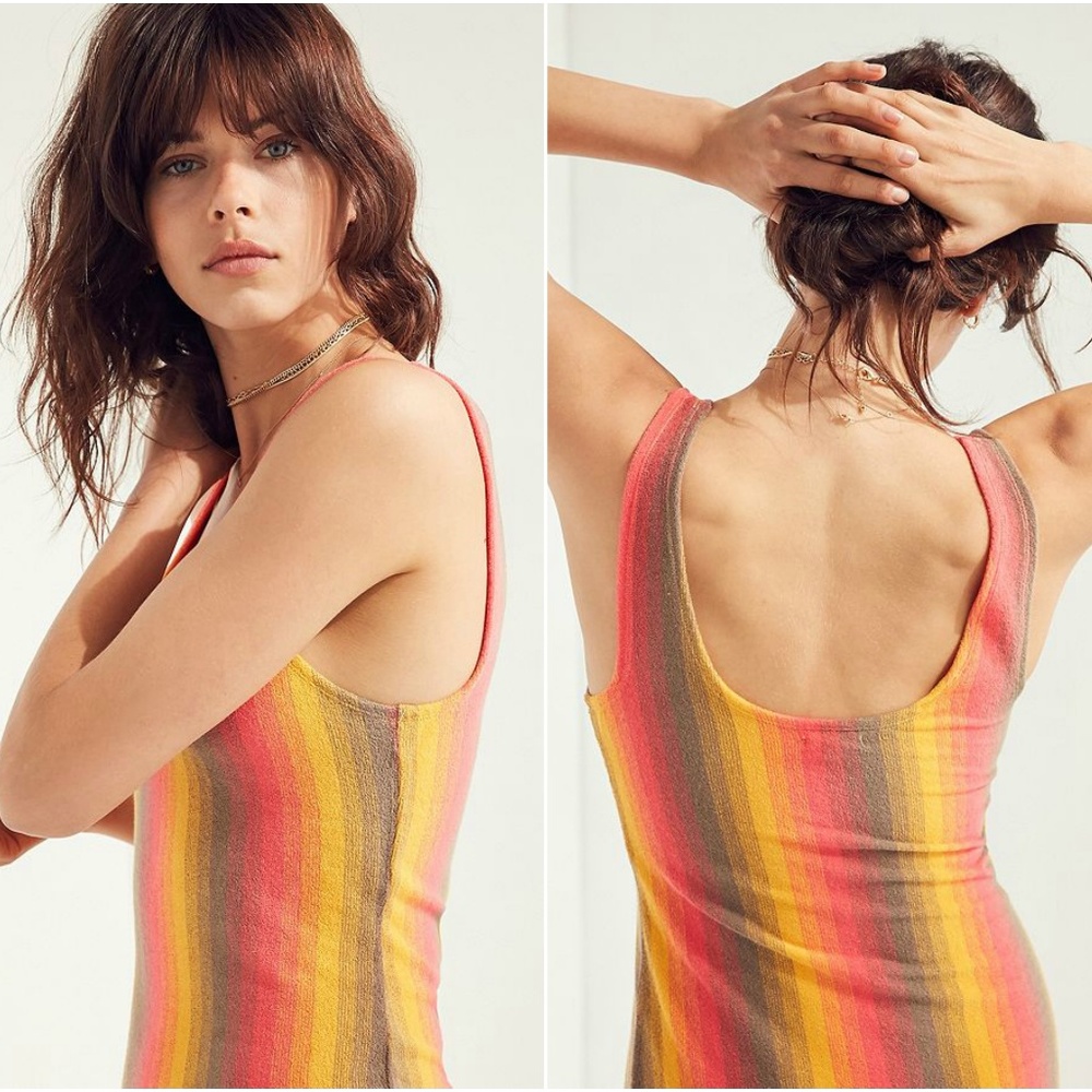 Retro Velour Bodycon Tube Dress - Picture 2 of 7